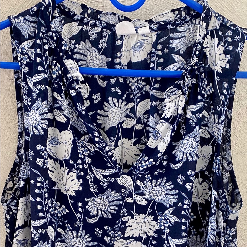 A wm’s szL, sleeveless blue/ white, Gap top